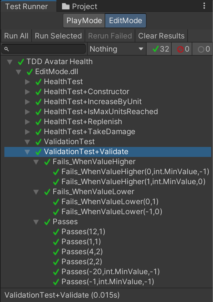Test Runner after config added and used