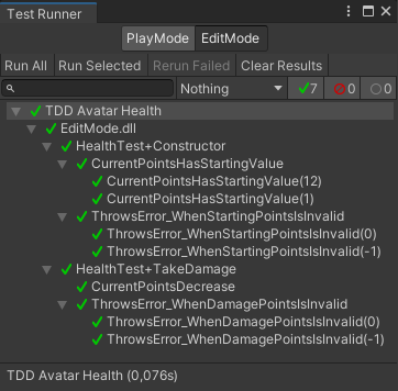 Unity Test Runner: after refactoring 'ThrowsError' implementation